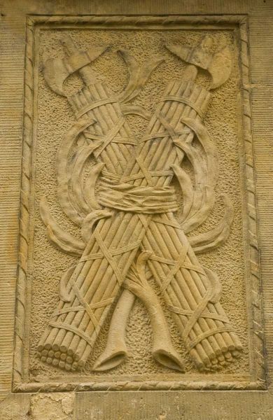 Poland, Gdansk Bas relief on side of building